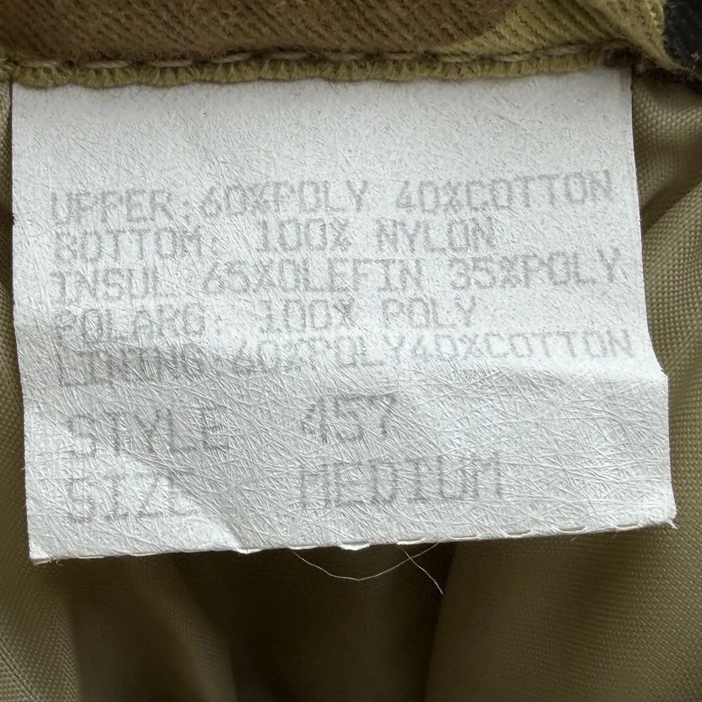 Vintage Fieldline Lightweight Warm Hunting Camping Booties Brown‎ Camo Sz M